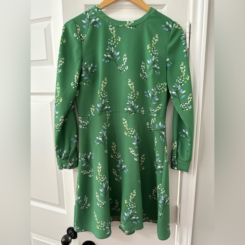Loft green floral dress - Picture 2 of 4
